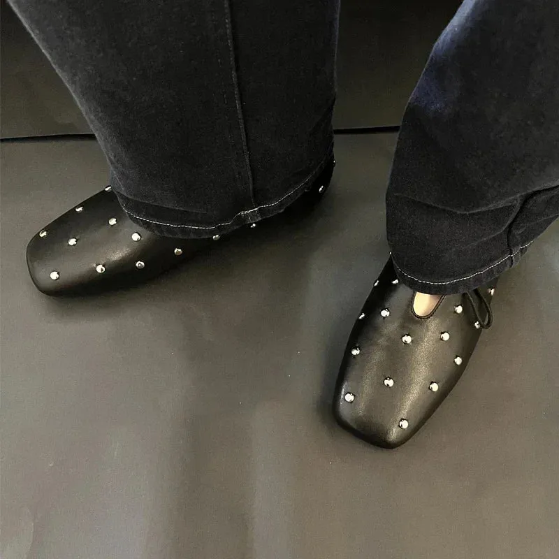JOZHAMTA Size 34-43 Women Casual Loafers Genuine Leather Flats Shoes Thick Low Heels For Spring 2025 Slip On Office Daily Dress
