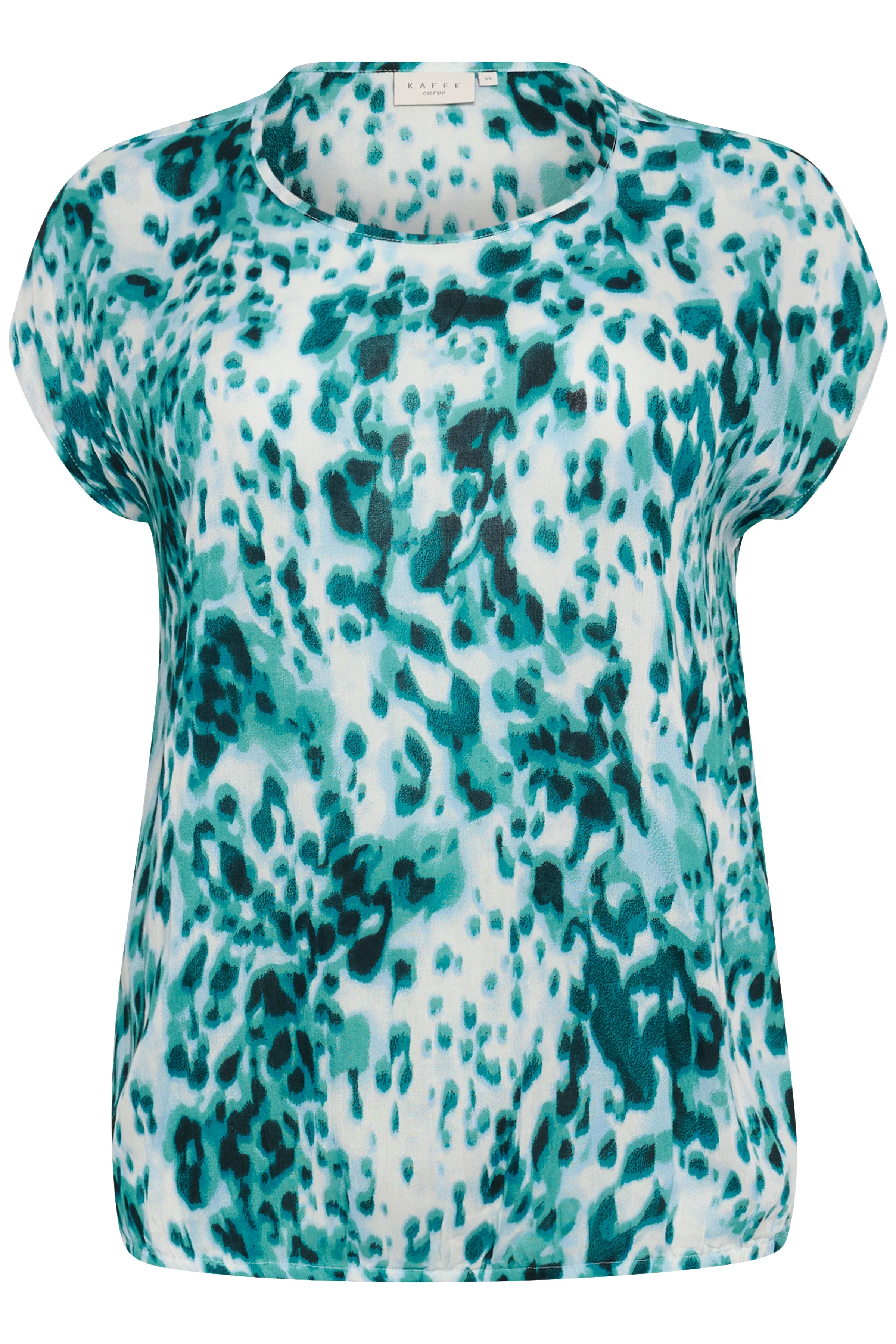 Kaffe Curve Stanley Blouse Teal Animal Print