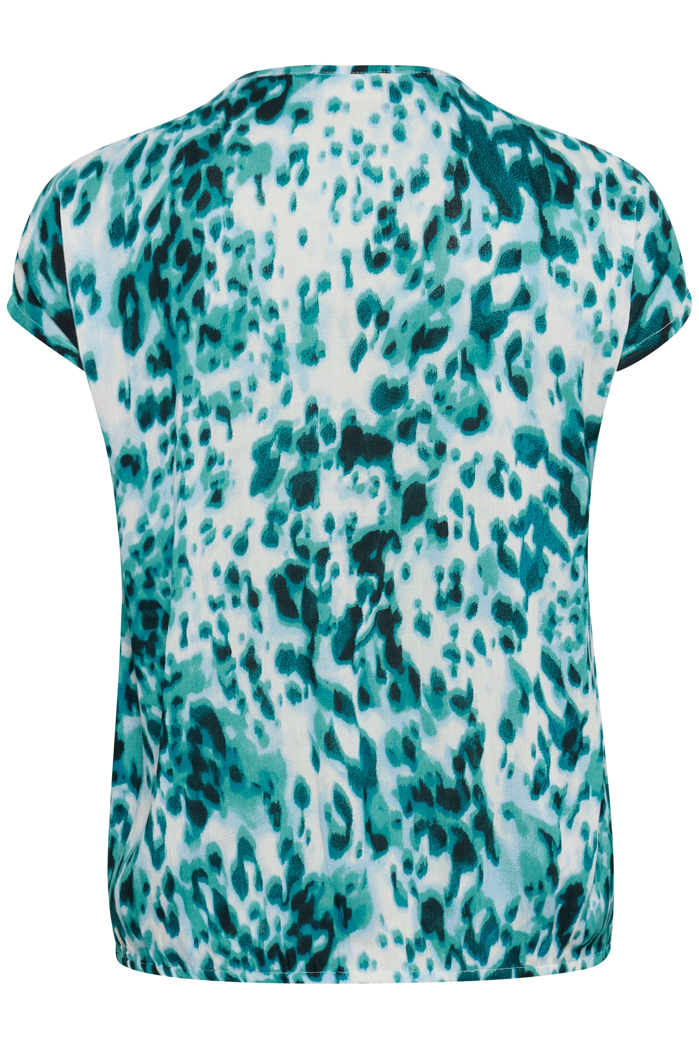 Kaffe Curve Stanley Blouse Teal Animal Print