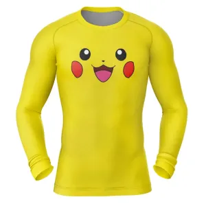 Kids Pokemon 'Pikachu | Face' Long Sleeve Compression Rashguard