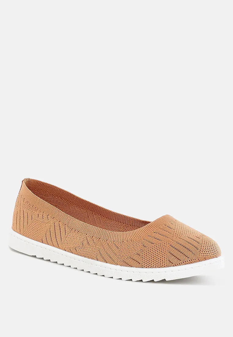 Knitted Flat Ballet Flats By MODE