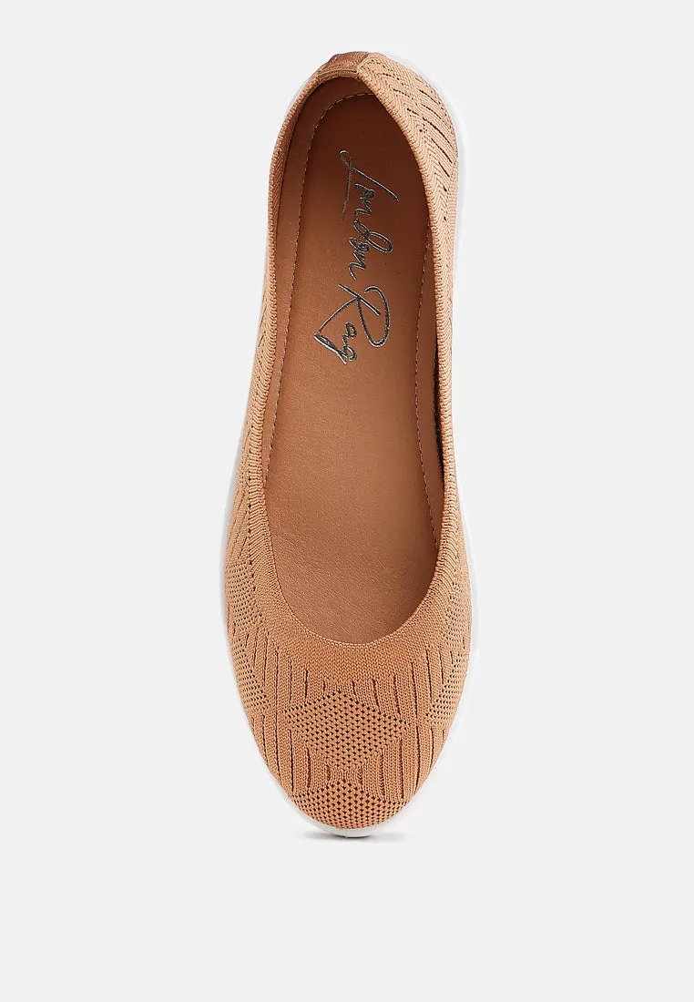 Knitted Flat Ballet Flats By RUW