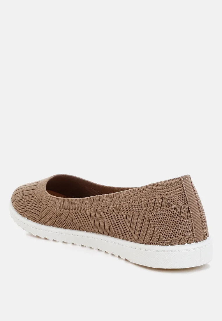 Knitted Flat Ballet Flats By RUW