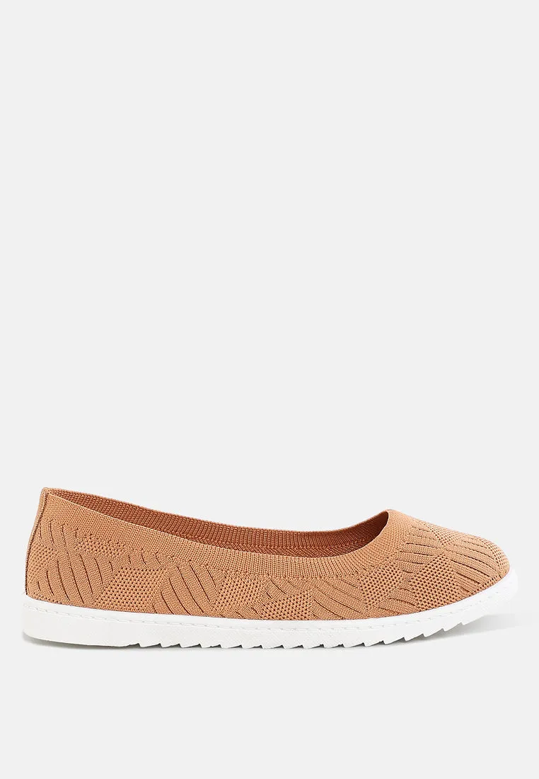 Knitted Flat Ballet Flats By RUW