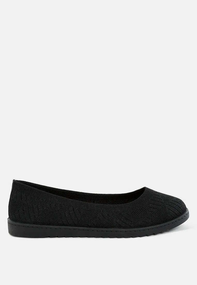 Knitted Flat Ballet Flats By RUW
