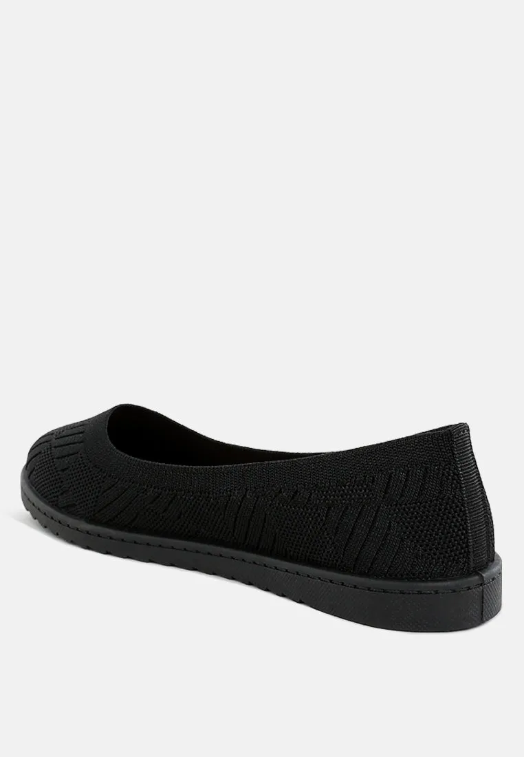 Knitted Flat Ballet Flats By RUW