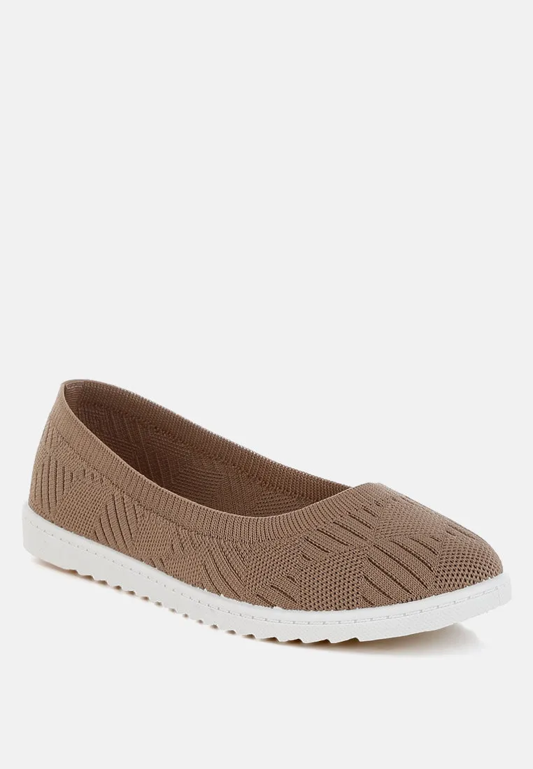 Knitted Flat Ballet Flats By RUW