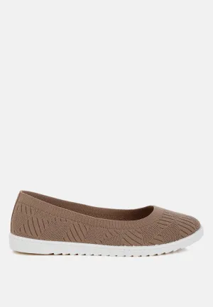 Knitted Flat Ballet Flats By RUW