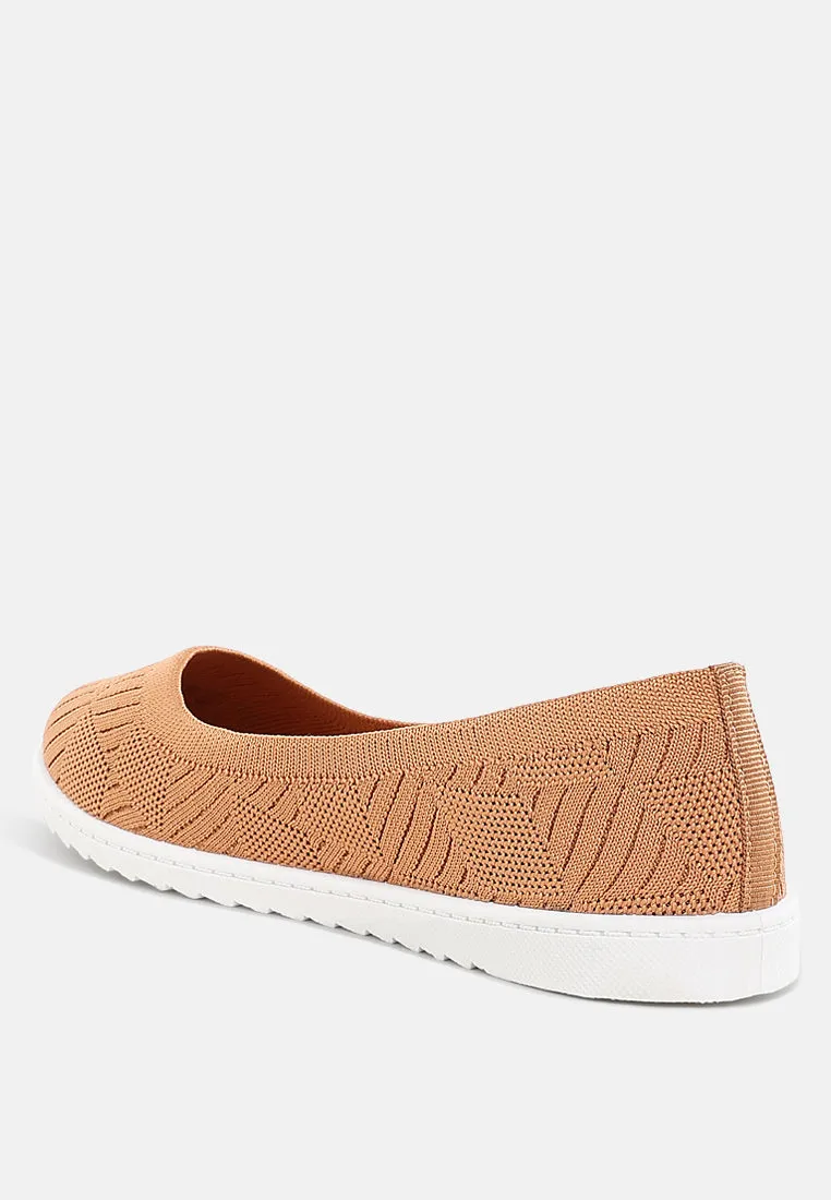 Knitted Flat Ballet Flats By RUW