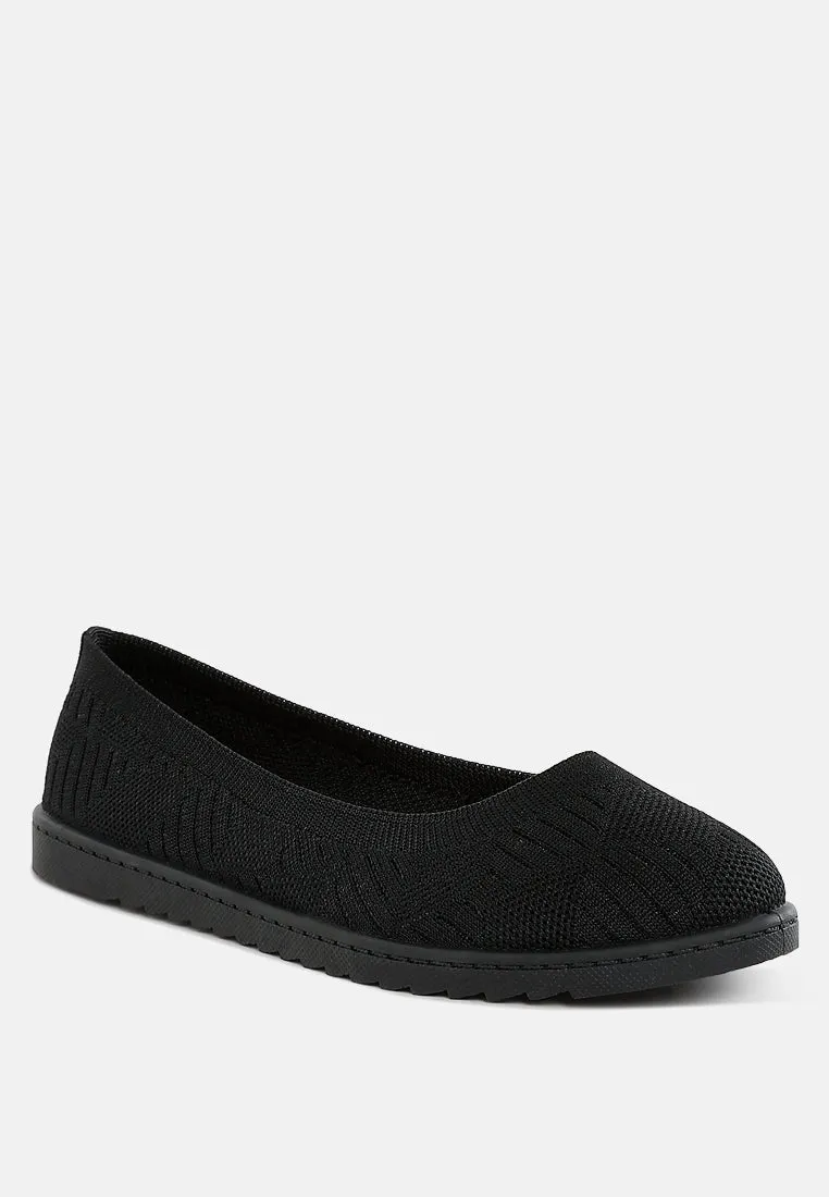 Knitted Flat Ballet Flats By RUW