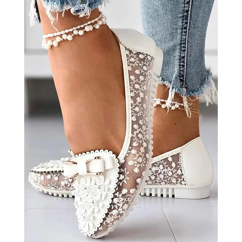Lace Blossom Flats