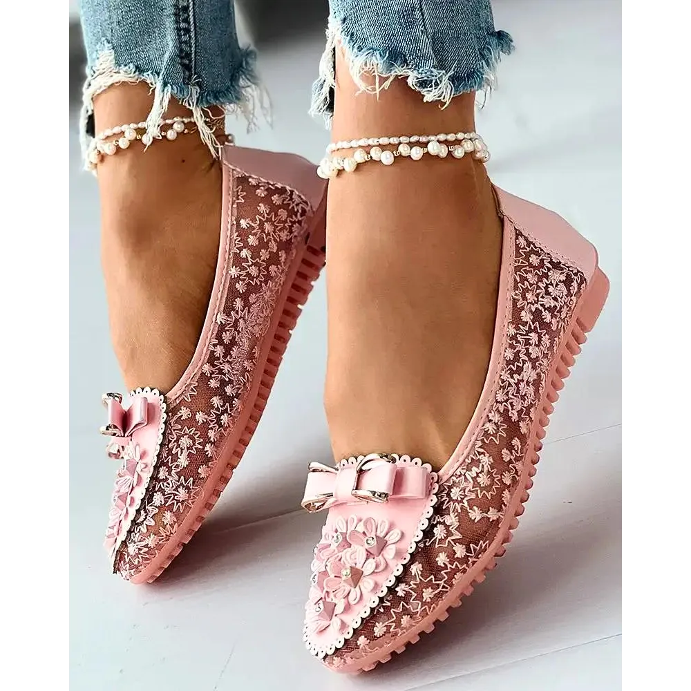 Lace Blossom Flats