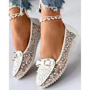 Lace Blossom Flats