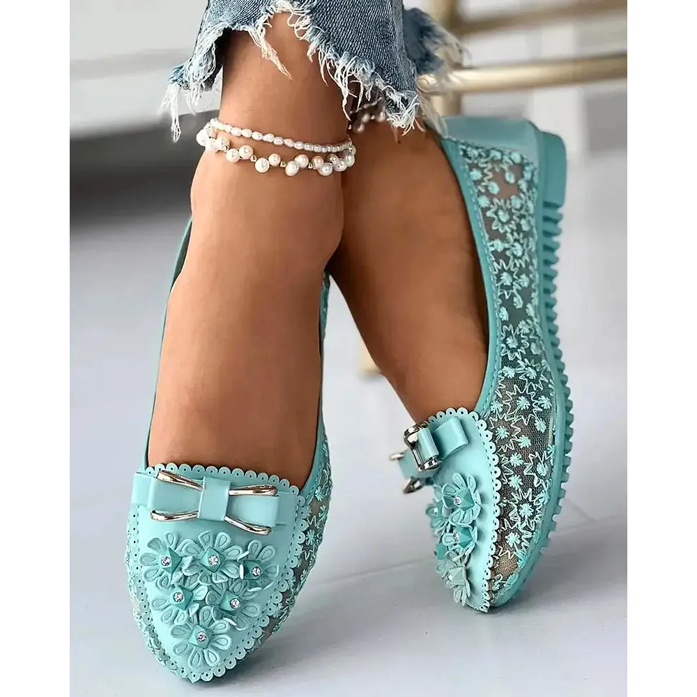 Lace Blossom Flats