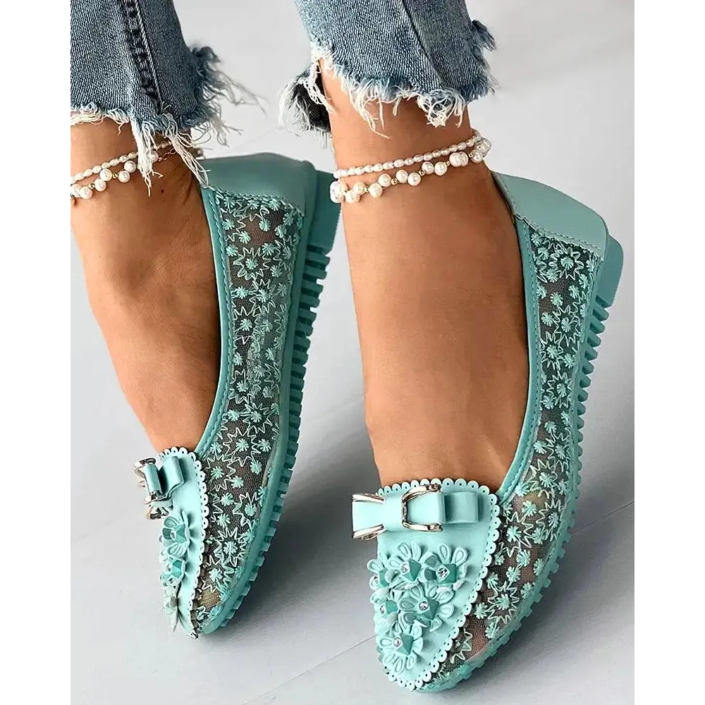 Lace Blossom Flats