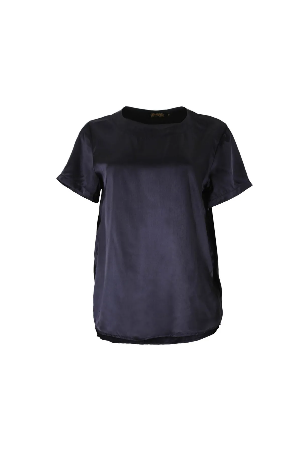 Lavender Fields Top Navy in Satin Twill