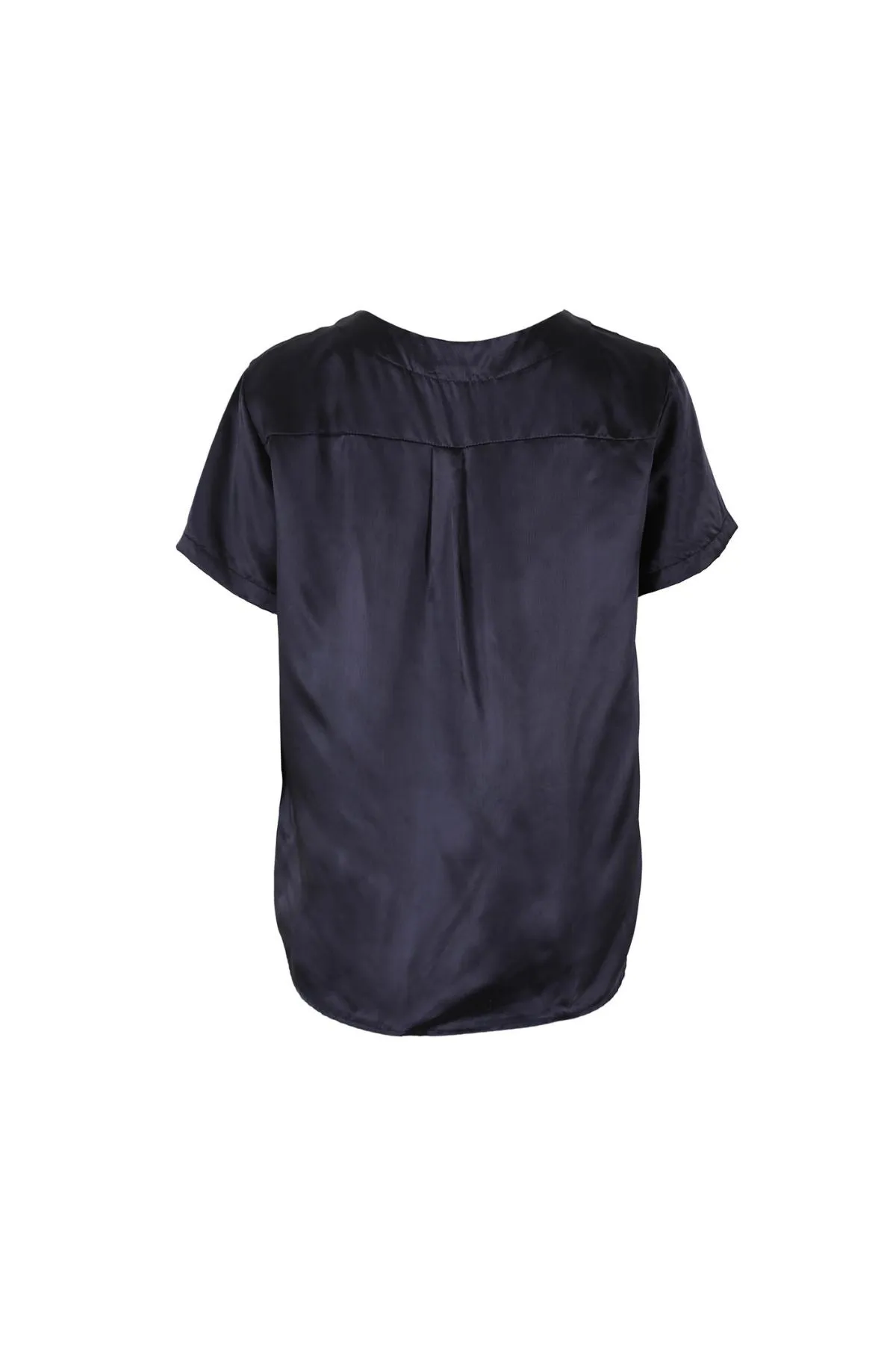 Lavender Fields Top Navy in Satin Twill