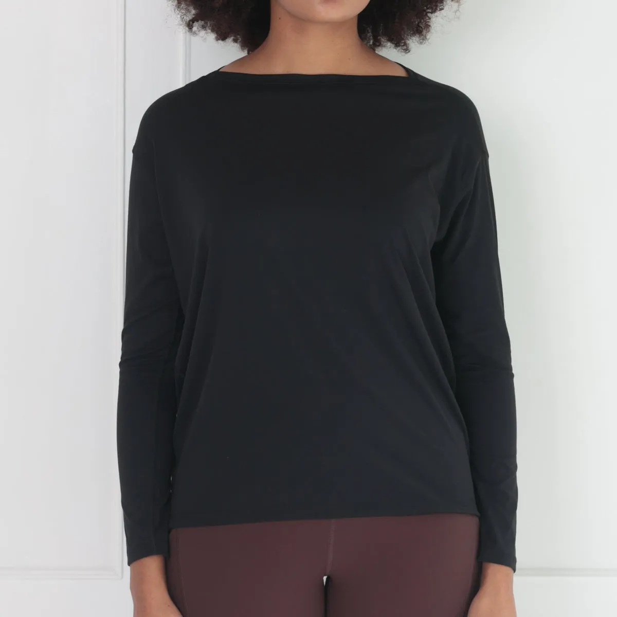 Lightweight Long Sleeve Top | Black