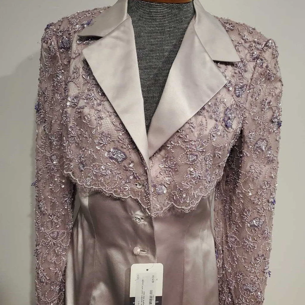 lilac western coat with purple sequins and lace