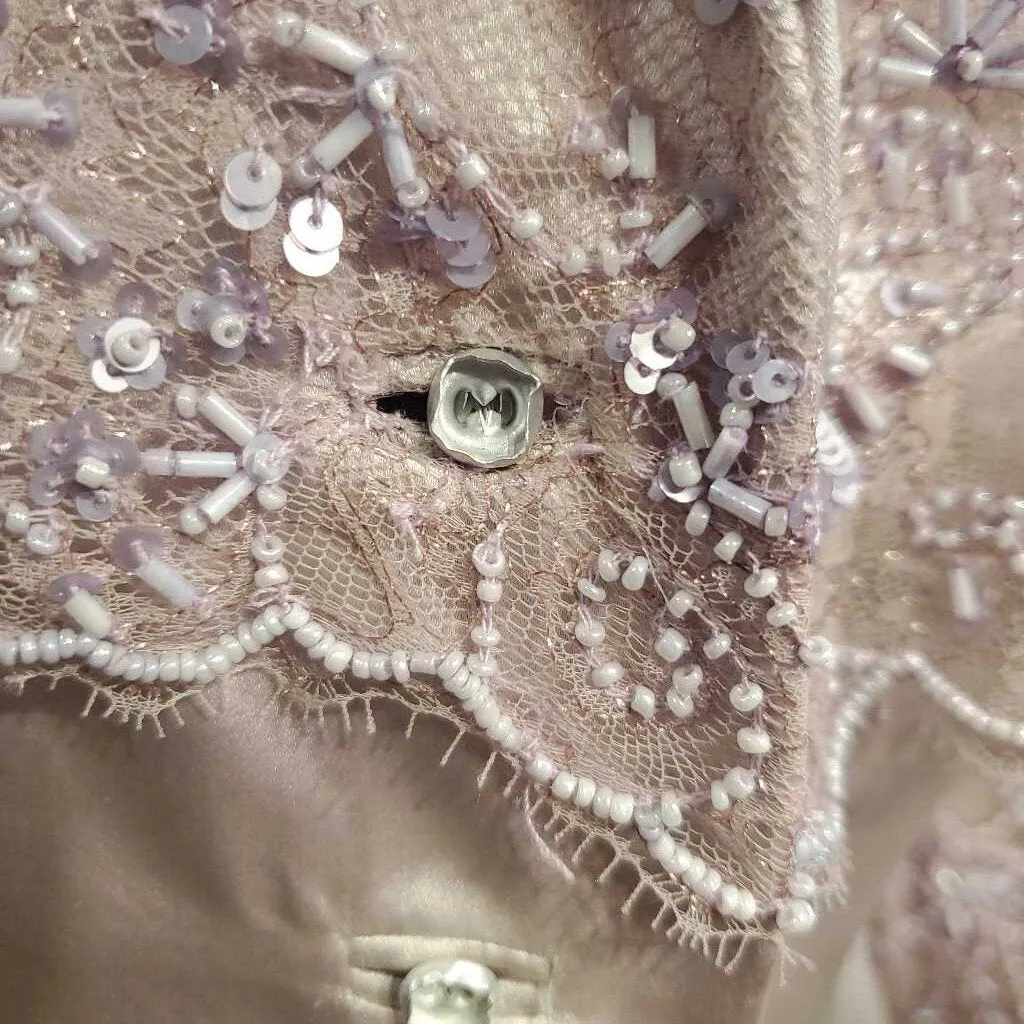 lilac western coat with purple sequins and lace