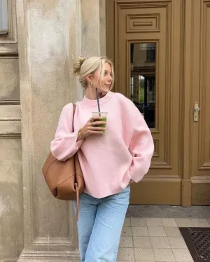 LIZ | OVERSIZED PINK SWEATER