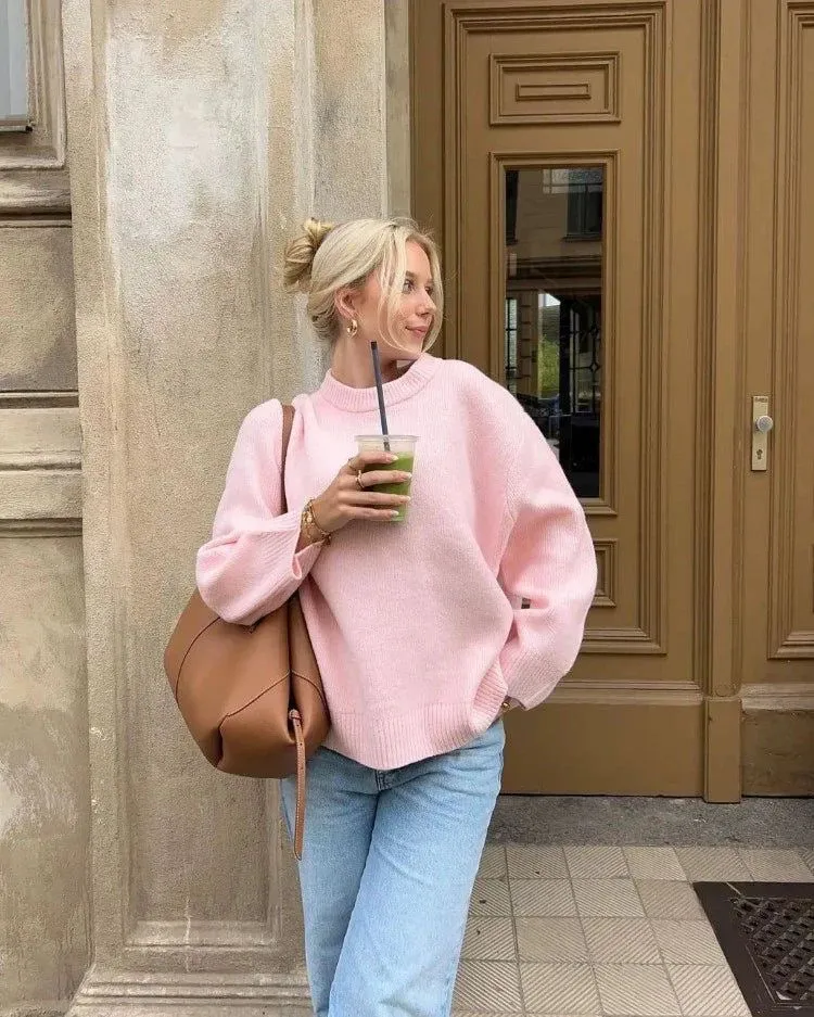 LIZ | OVERSIZED PINK SWEATER