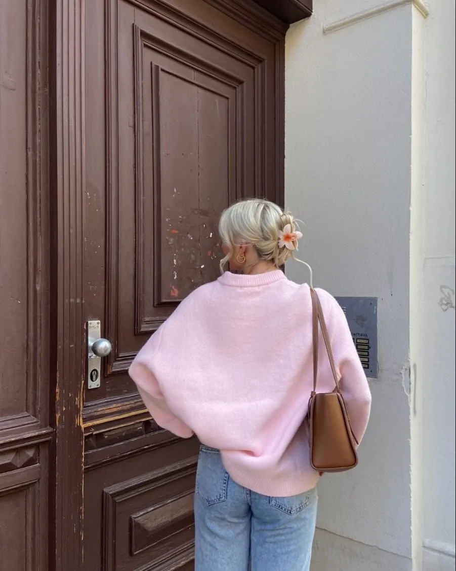LIZ | OVERSIZED PINK SWEATER