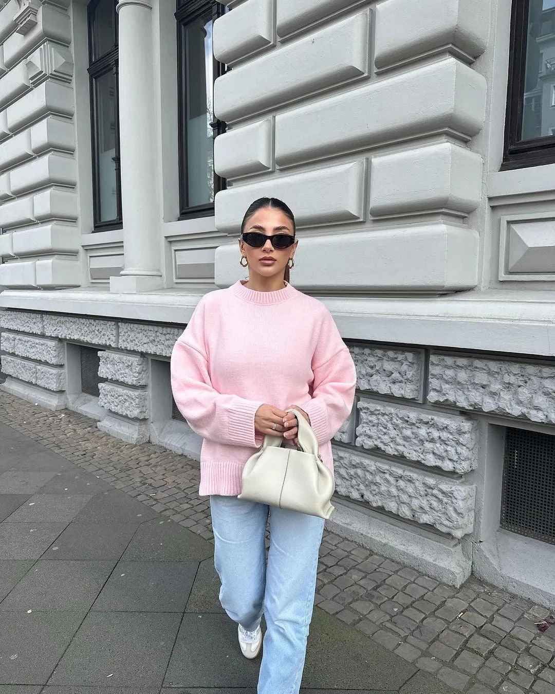 LIZ | OVERSIZED PINK SWEATER