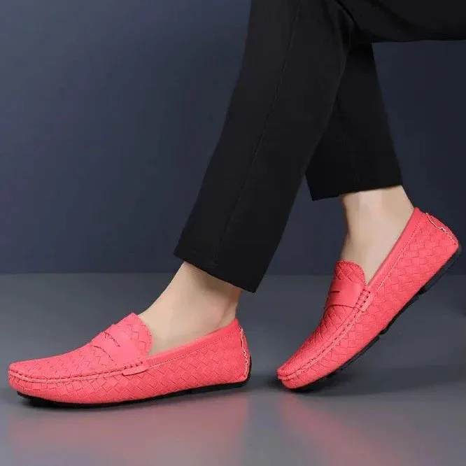 Loafers Men Handmade Moccasins Men Flats Casual Leather Shoes Comfy Loafers Shoes