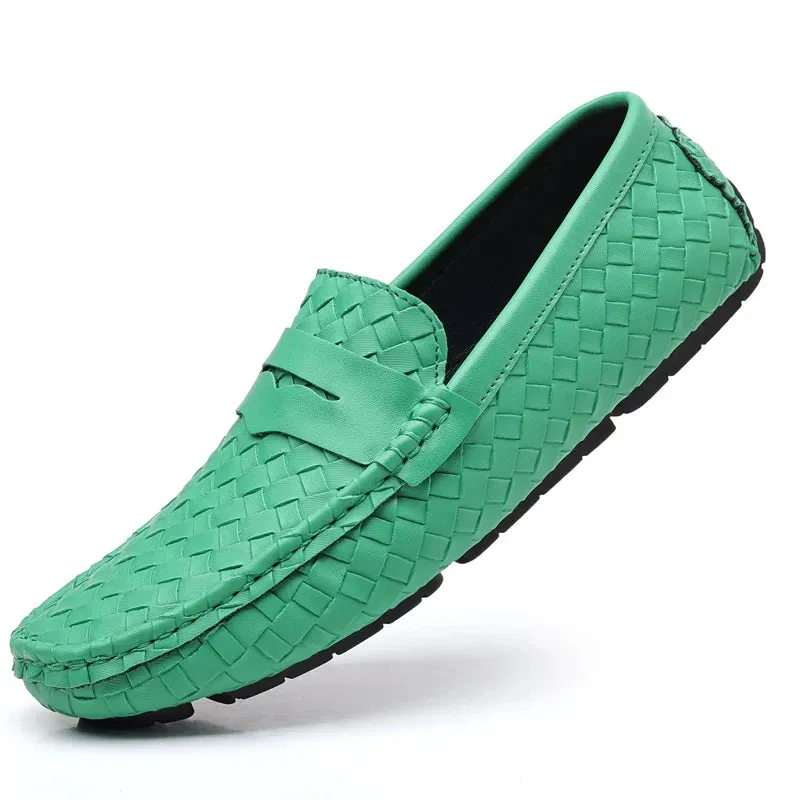 Loafers Men Handmade Moccasins Men Flats Casual Leather Shoes Comfy Loafers Shoes