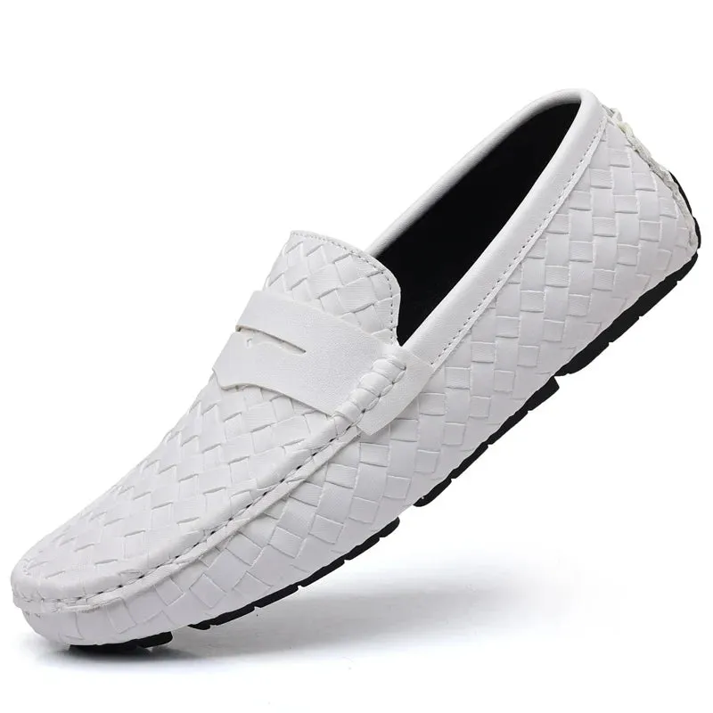Loafers Men Handmade Moccasins Men Flats Casual Leather Shoes Comfy Loafers Shoes