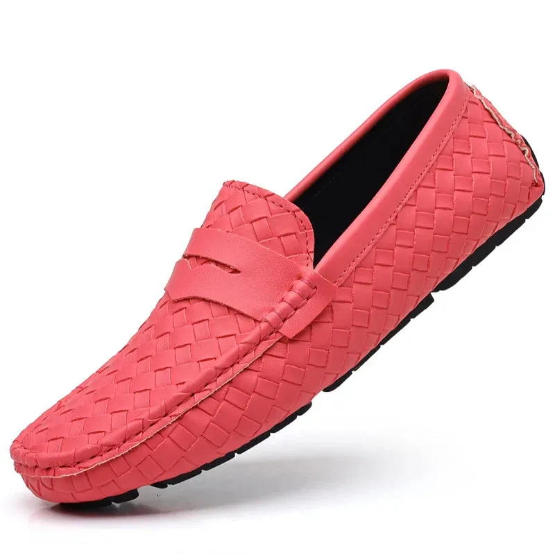 Loafers Men Handmade Moccasins Men Flats Casual Leather Shoes Comfy Loafers Shoes