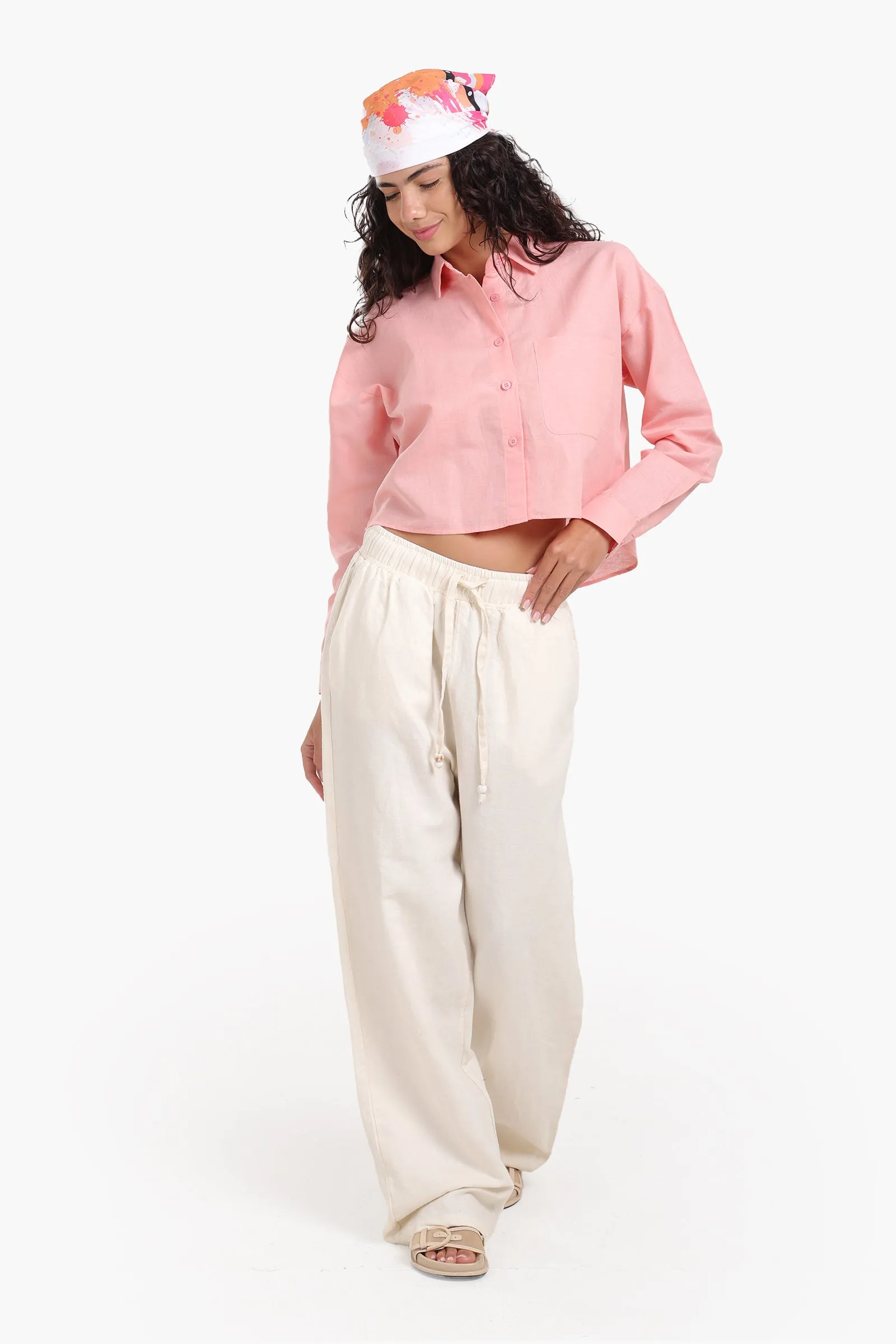 Long Sleeves Cropped Shirt