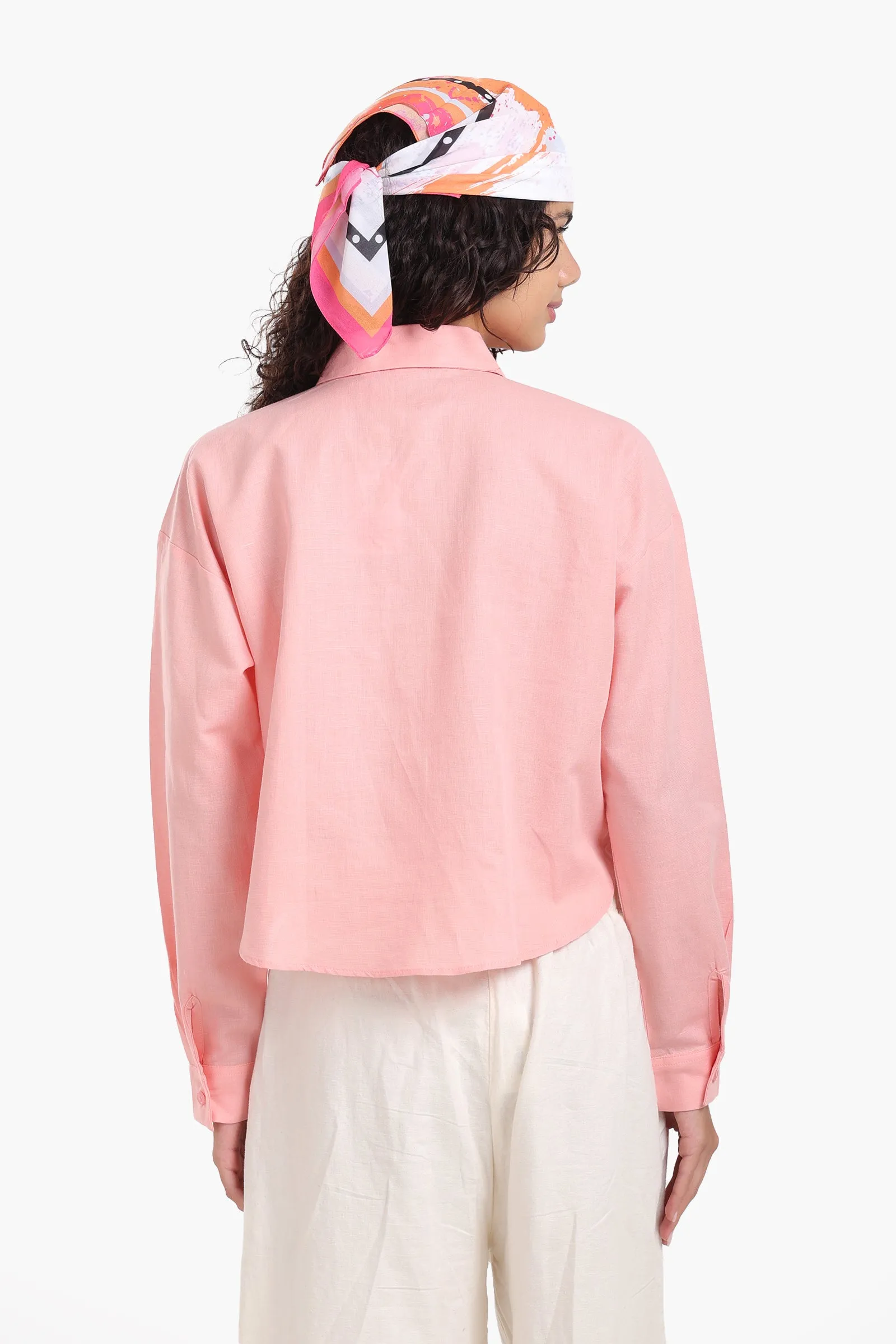 Long Sleeves Cropped Shirt
