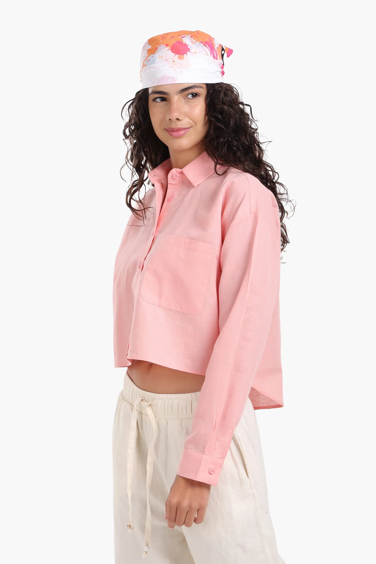 Long Sleeves Cropped Shirt