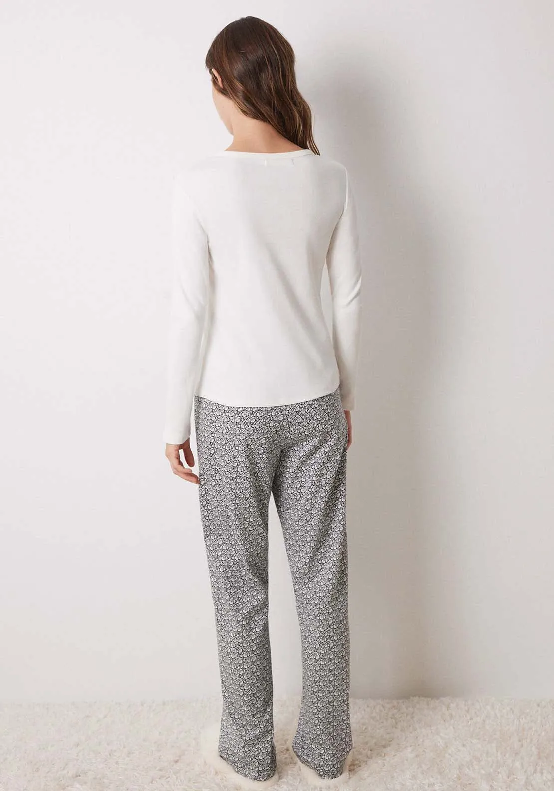 Long Sleeves Long Pant Pyjama - Grey