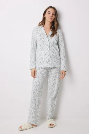 Long Sleeves Masculine Pyjama Set - Green