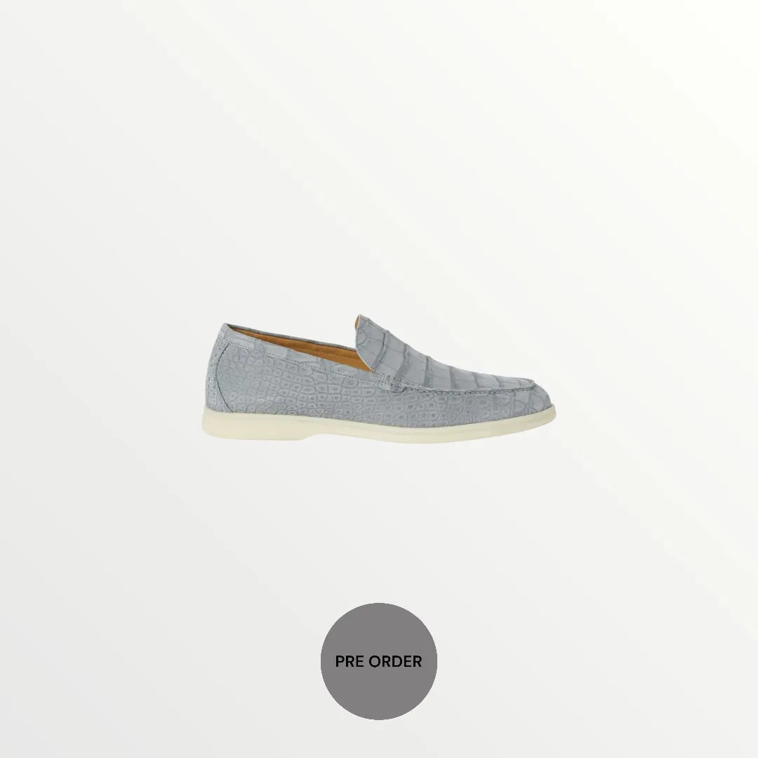 loro piana summer walk frozen blue alligator leather (men’s)