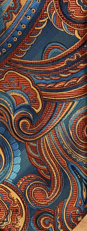 Maroon Paisley Tie
