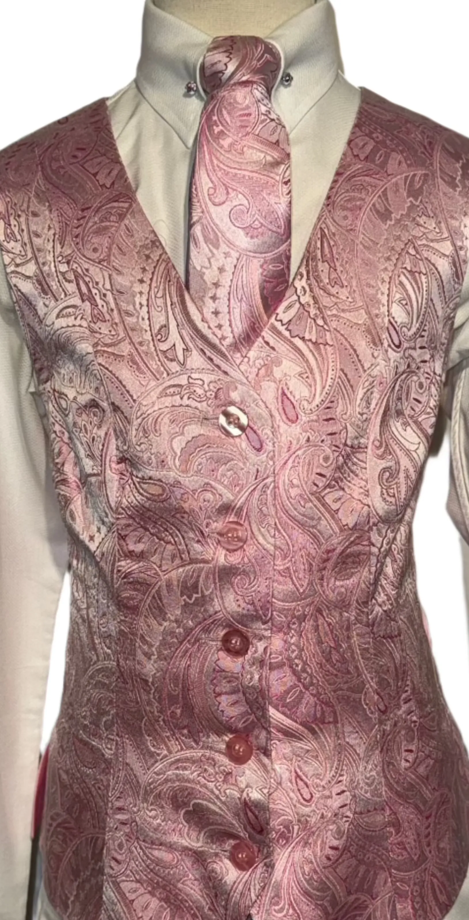 Marsha de Arriaga, Pink Brocade Vest