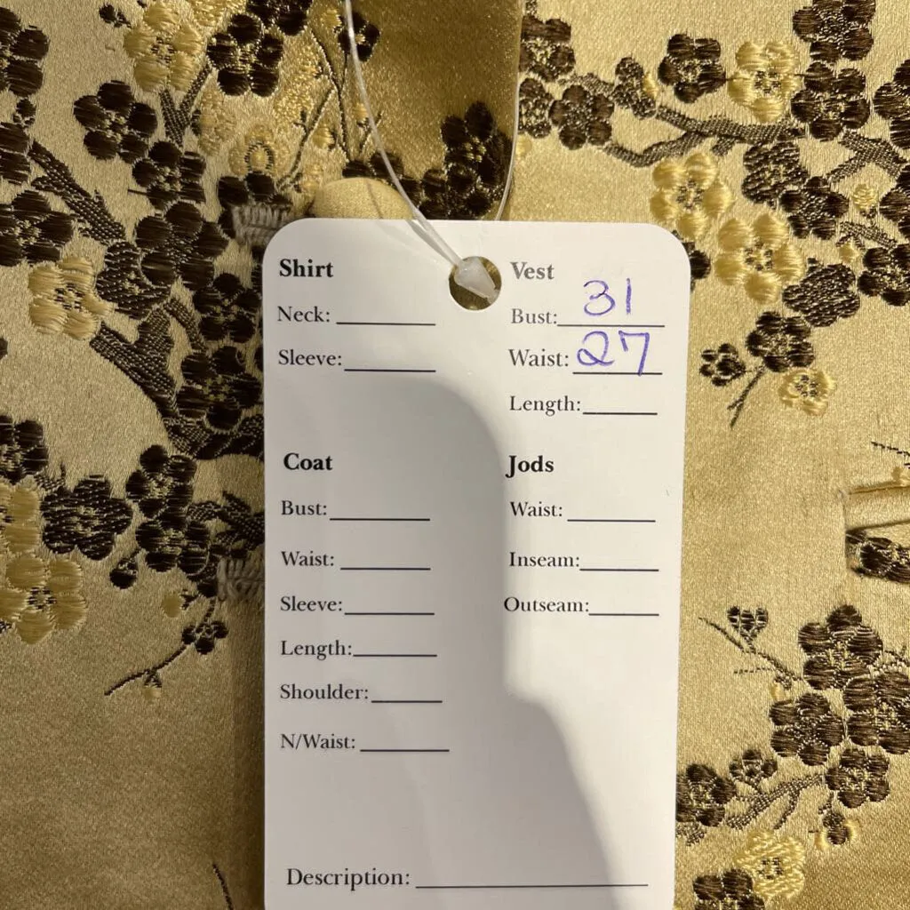 MDA Gold Brocade vest
