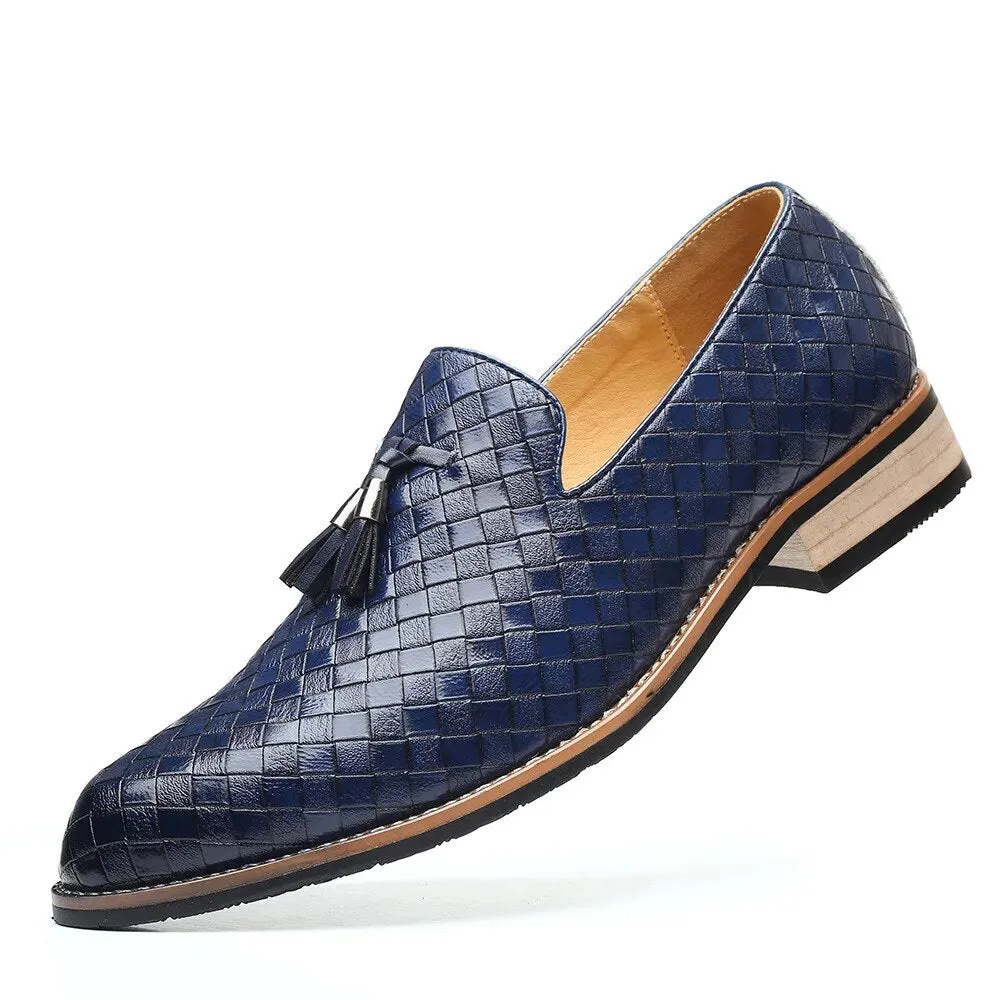 Men Breathable Leisure Fringe Flats Slip on Vintage Loafers Fashion Men Casual Dress Driving Shoes