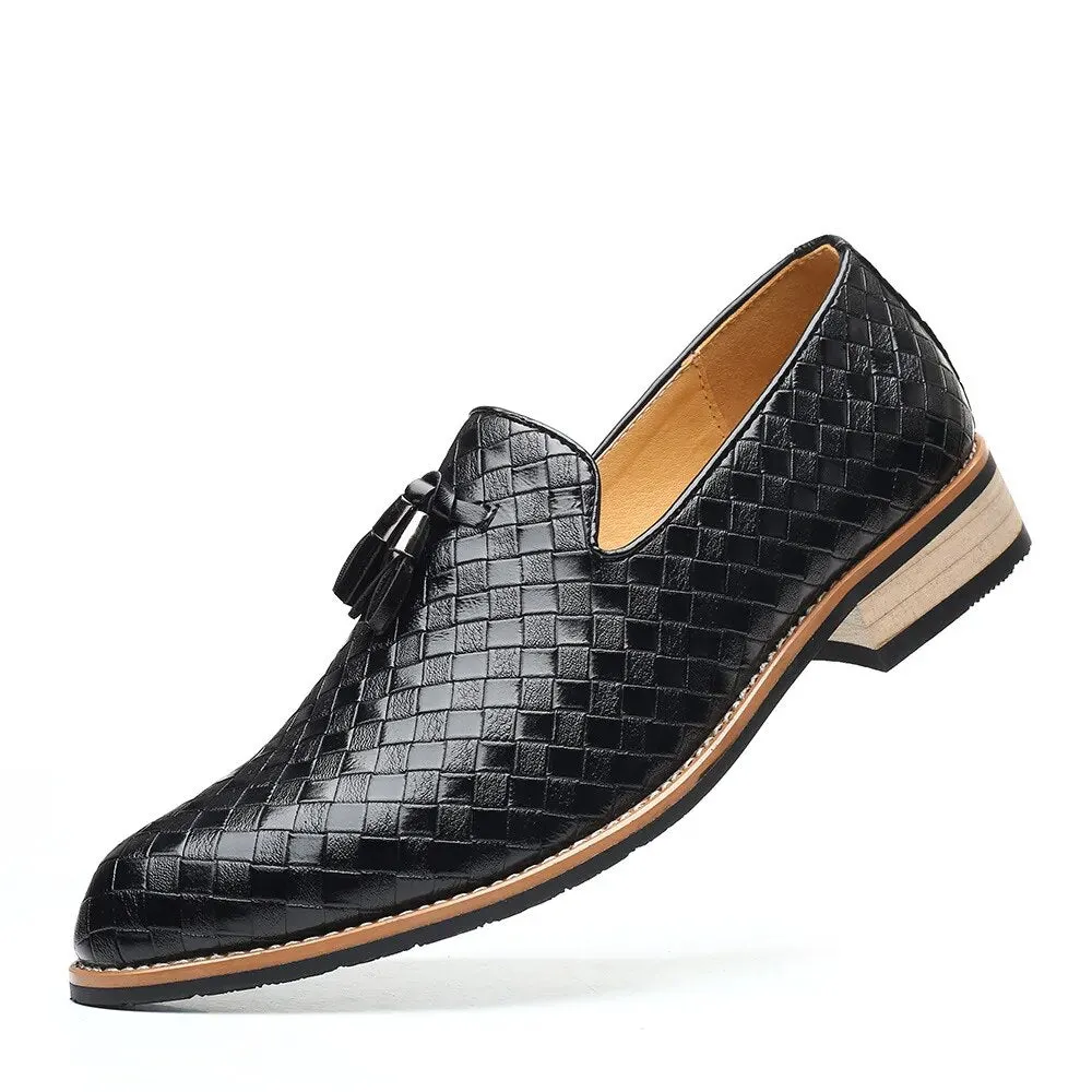 Men Breathable Leisure Fringe Flats Slip on Vintage Loafers Fashion Men Casual Dress Driving Shoes