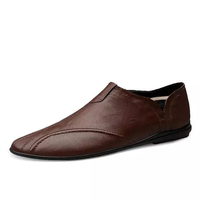 Men Shoes Leather Comfortable Breathable Flats