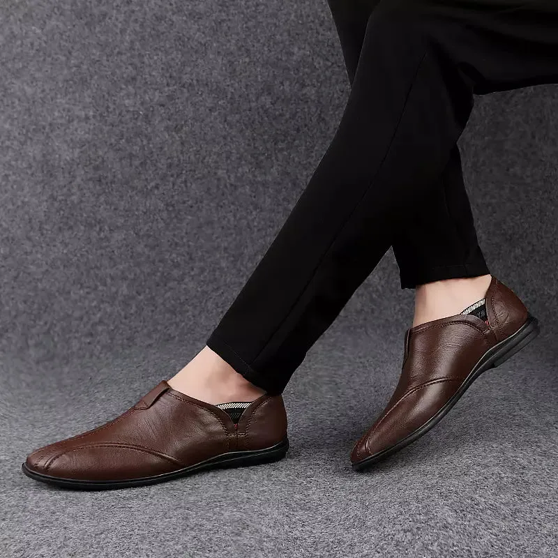 Men Shoes Leather Comfortable Breathable Flats