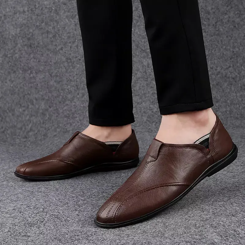 Men Shoes Leather Comfortable Breathable Flats