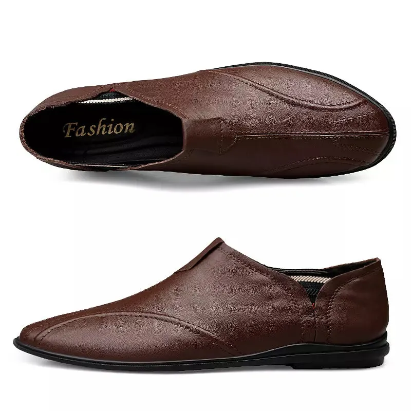 Men Shoes Leather Comfortable Breathable Flats