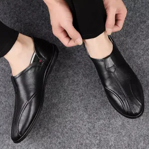 Men Shoes Leather Comfortable Breathable Flats
