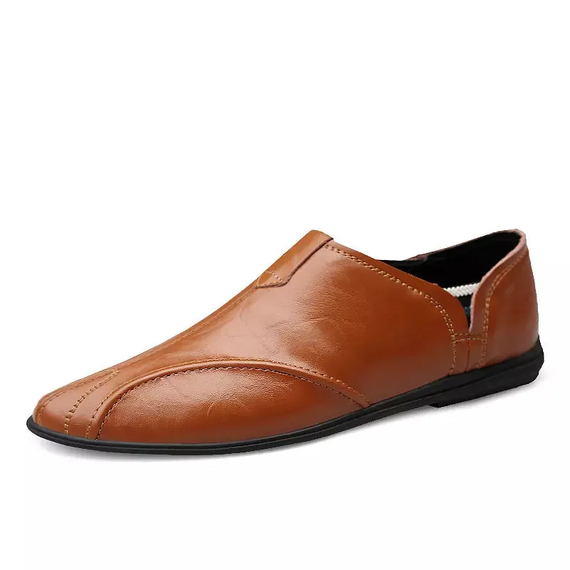 Men Shoes Leather Comfortable Breathable Flats