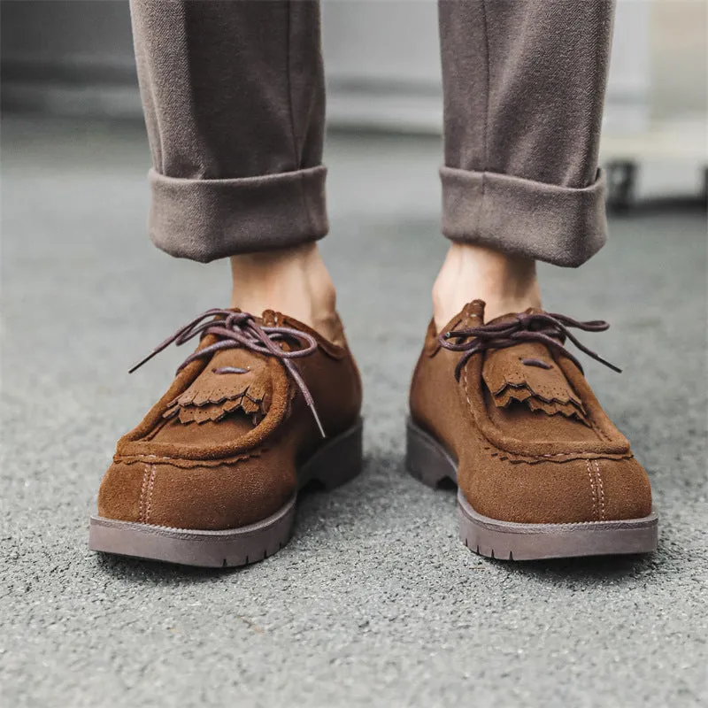 Men's Vintage Leather Suede Loafers